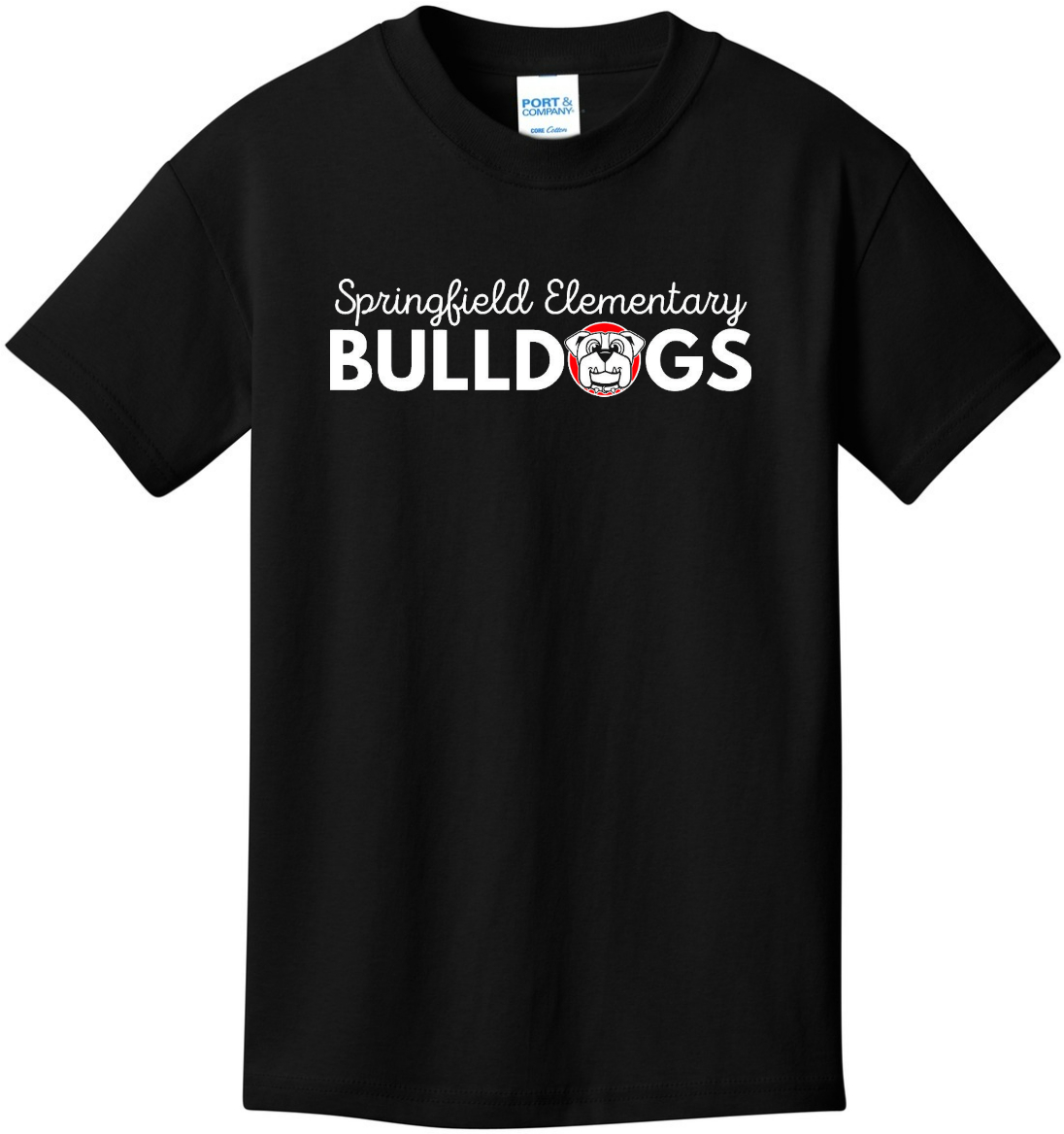 PC54Y Black Cotton short sleeve YOUTH