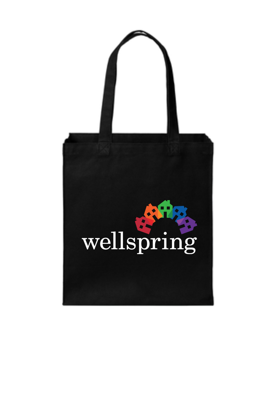 Port Authority® Cotton Canvas Over-the-Shoulder Tote - BG426 (White Rainbow Logo)