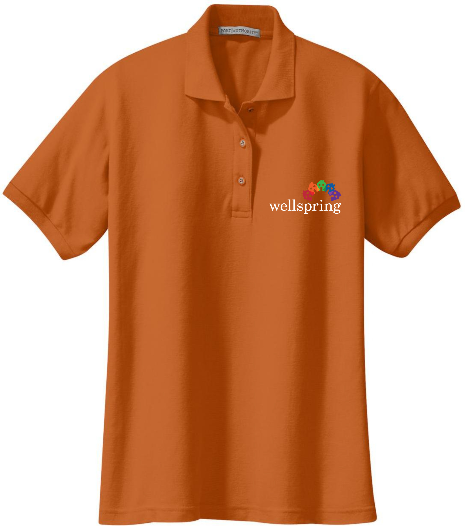 Port Authority® Ladies Silk Touch™ Polo - L500 (White Rainbow Logo)