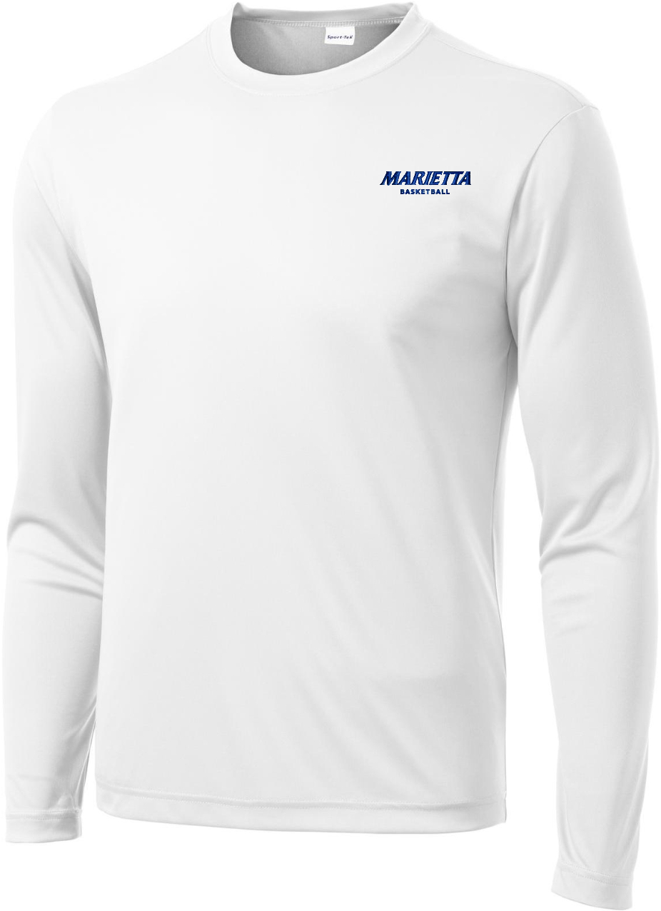 MC BALL UNISEX LS 100% POLY TEE