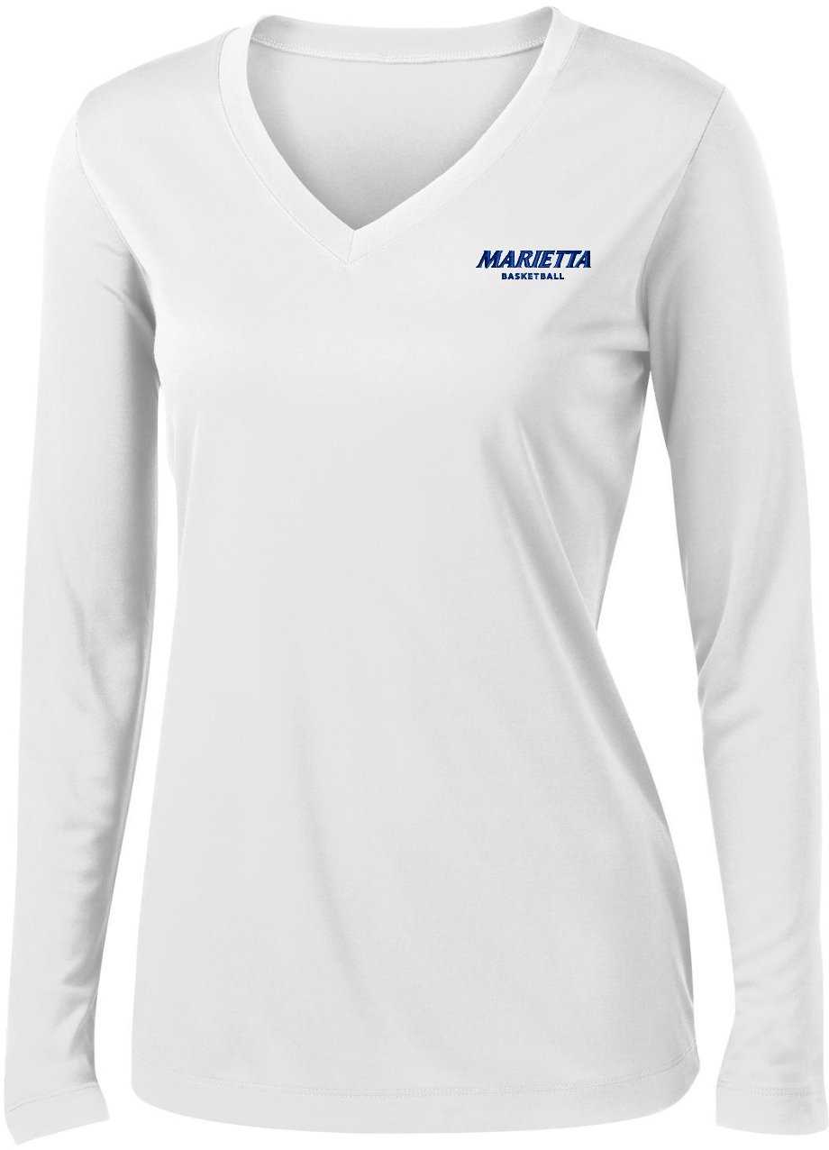 MC BALL LADIES LS 100% POLY TEE