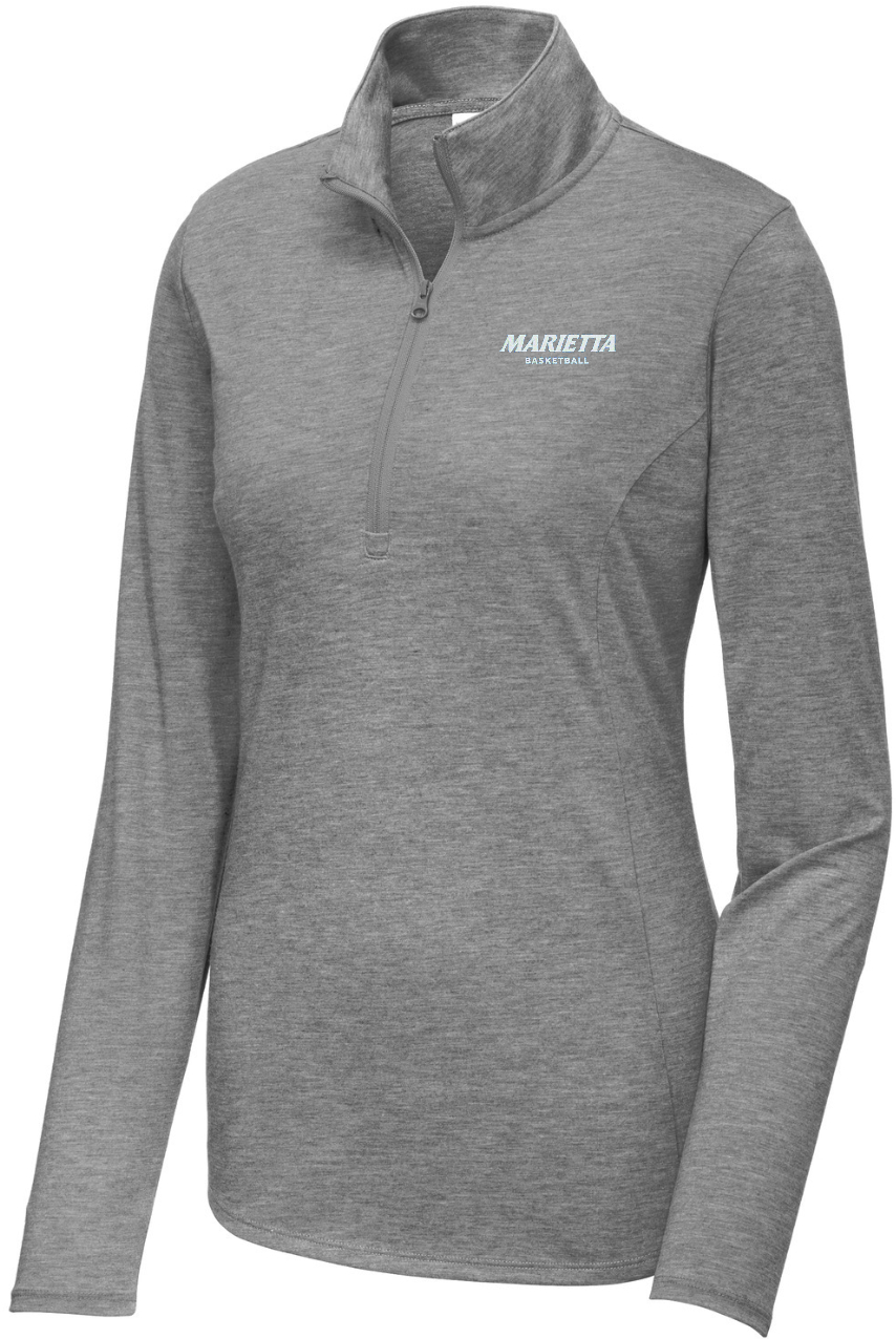 MC BBALL LADIES TRIBLEND LT 1/4 ZIP