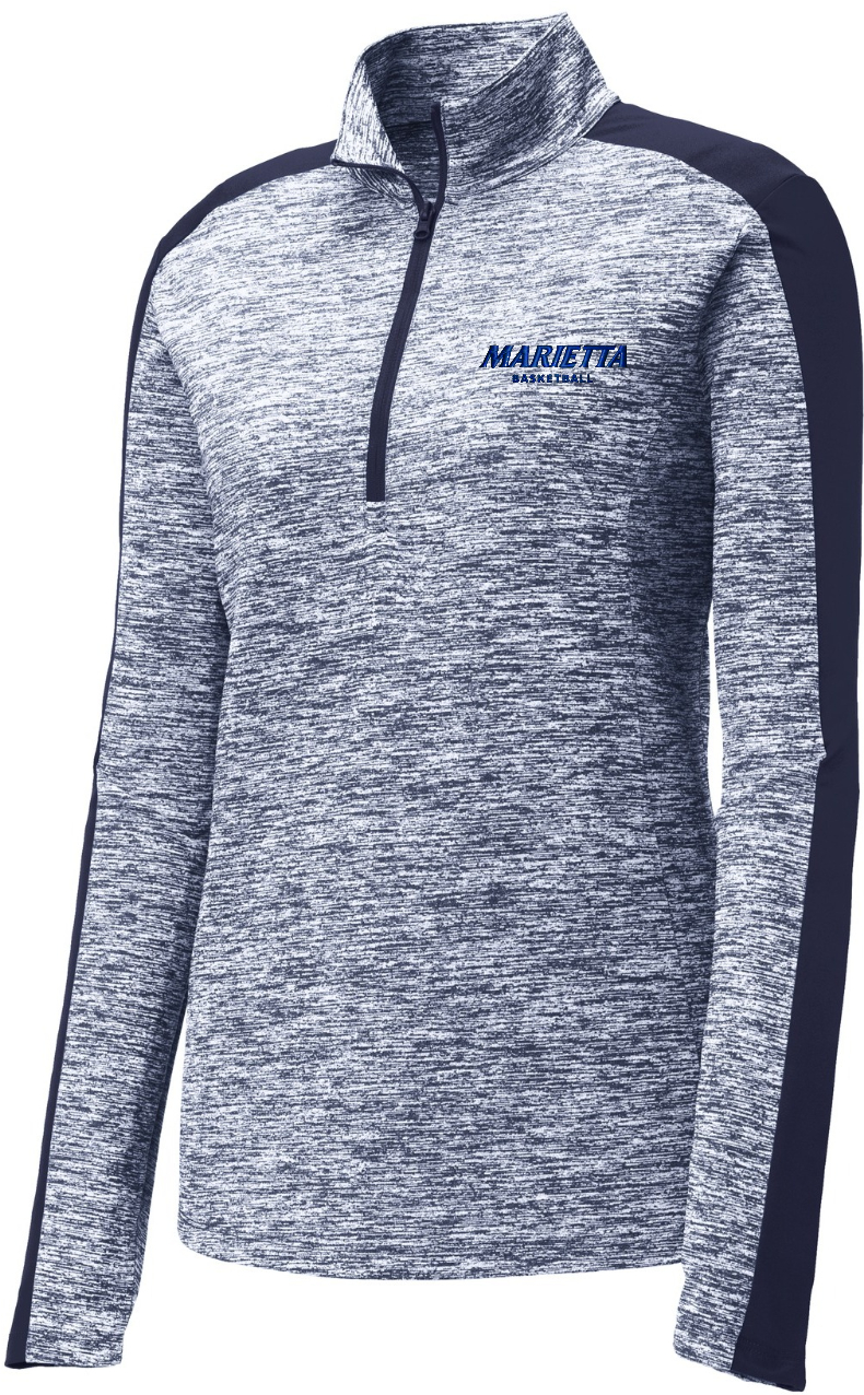MC BBALL LADIES COLORBLOCK THIN 1/4 ZIP
