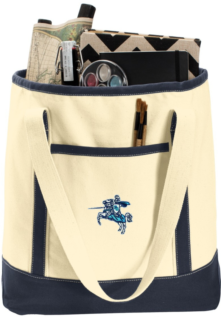 PCES emb Large Canvas Boat Bag