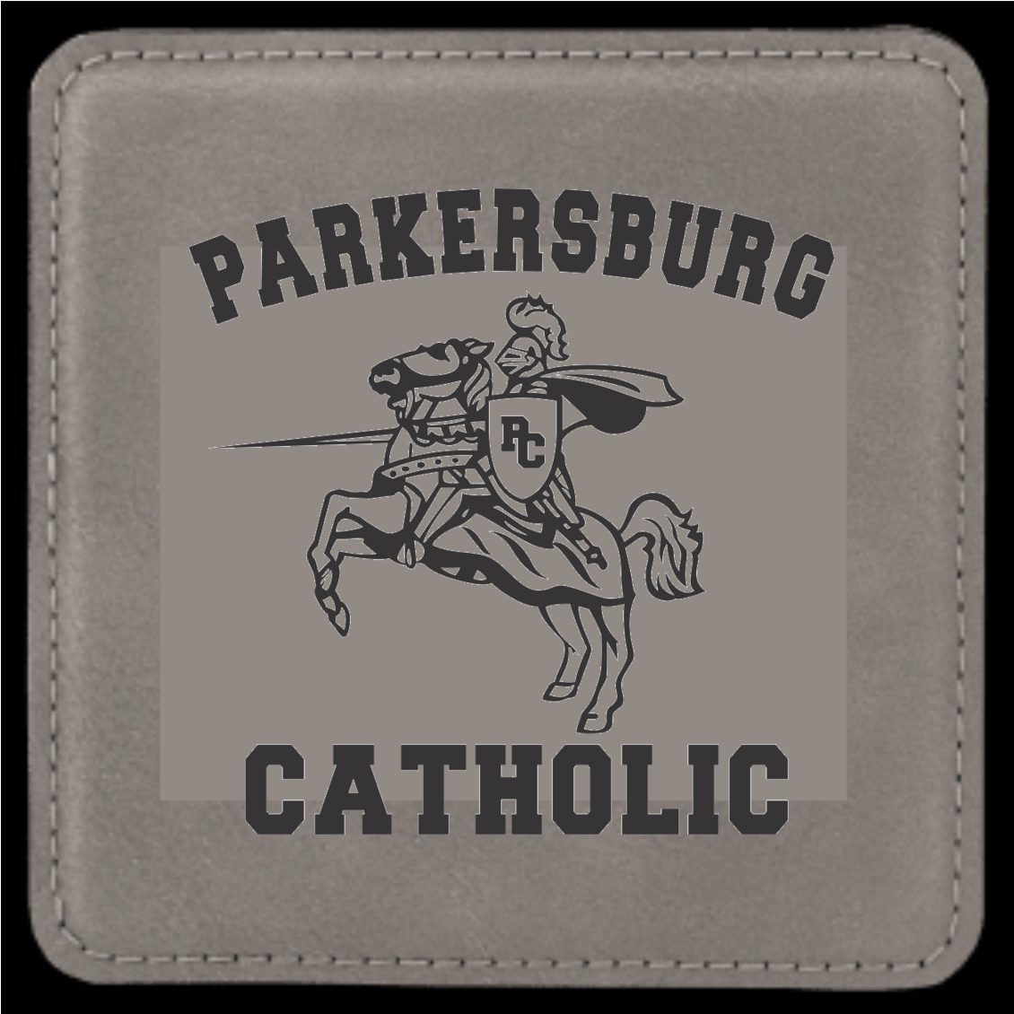 PCES Set of 6 Grey Square Coasters 