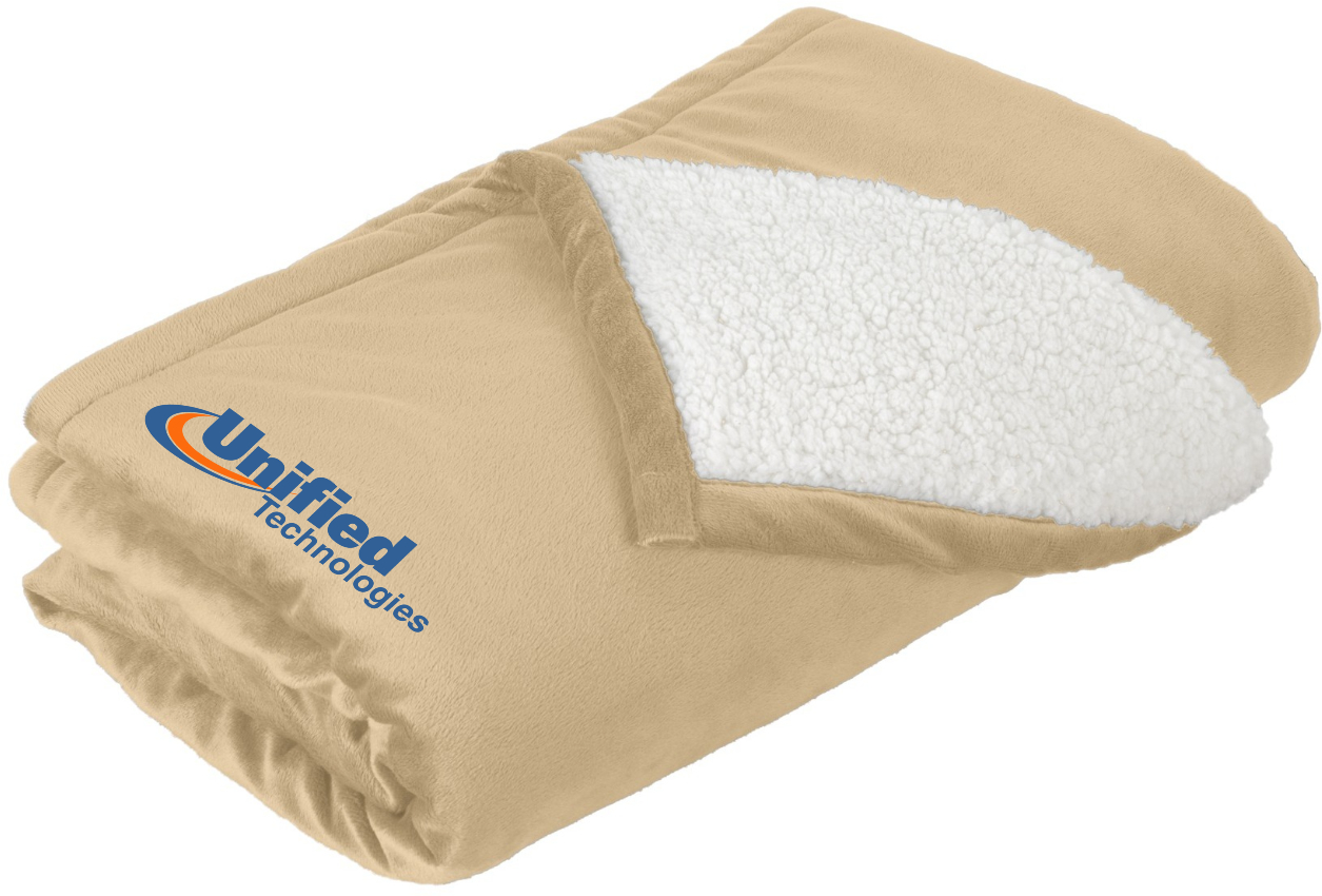 Port Authority® Mountain Lodge Blanket - BP40 (Blue Logo)