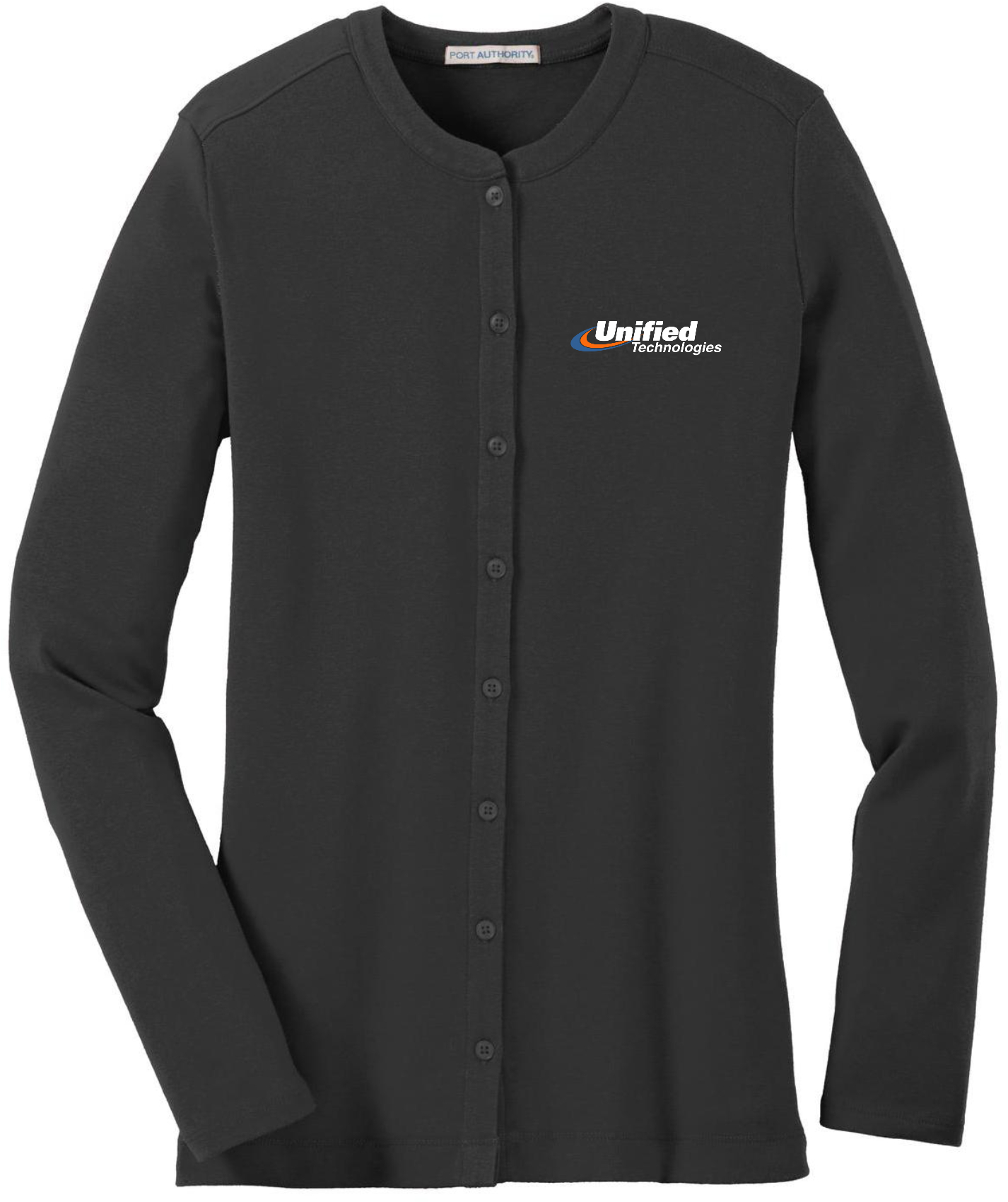 Port Authority® Women's Concept Stretch Button-Front Cardigan - LM1008 (White Logo)