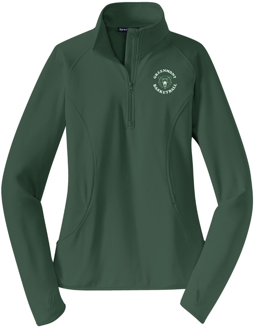 GRIZZLIES EMB LADIES 1/4 zip Stretch Pullover
