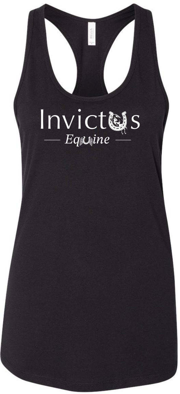 Women's Razor Back Tank Top - White Logo