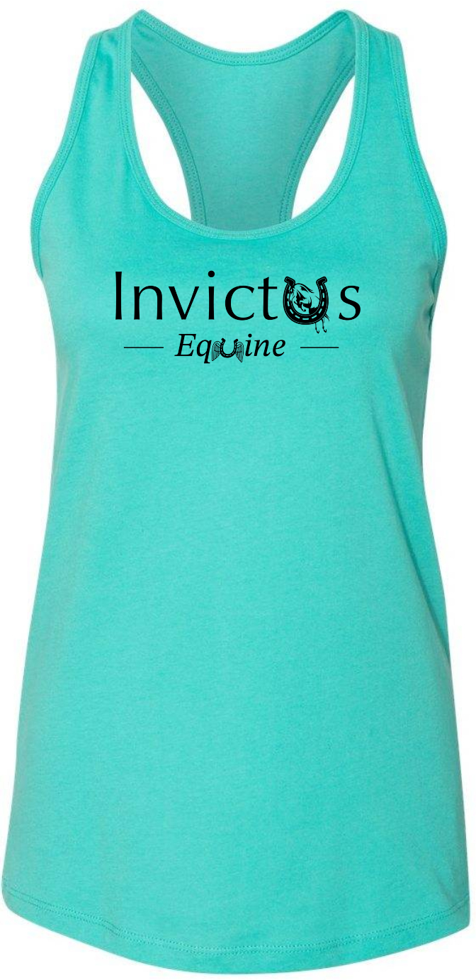Women's Razor Back Tank Top - Black Logo