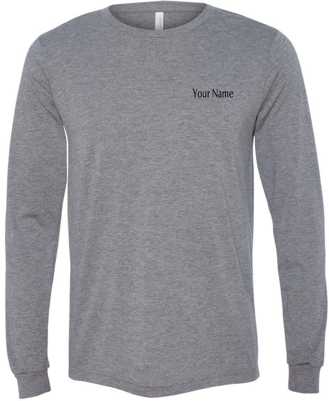 Customizable Long Sleeve Shirt Black Imprint