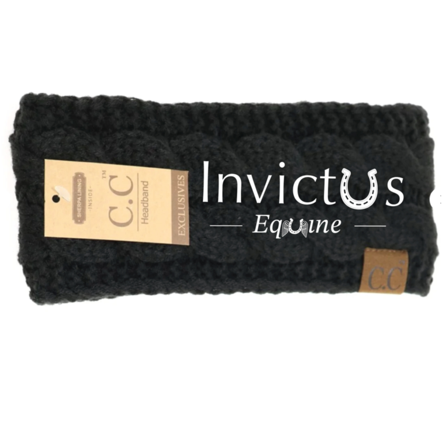 Black Embroidered C.C. Head Wrap