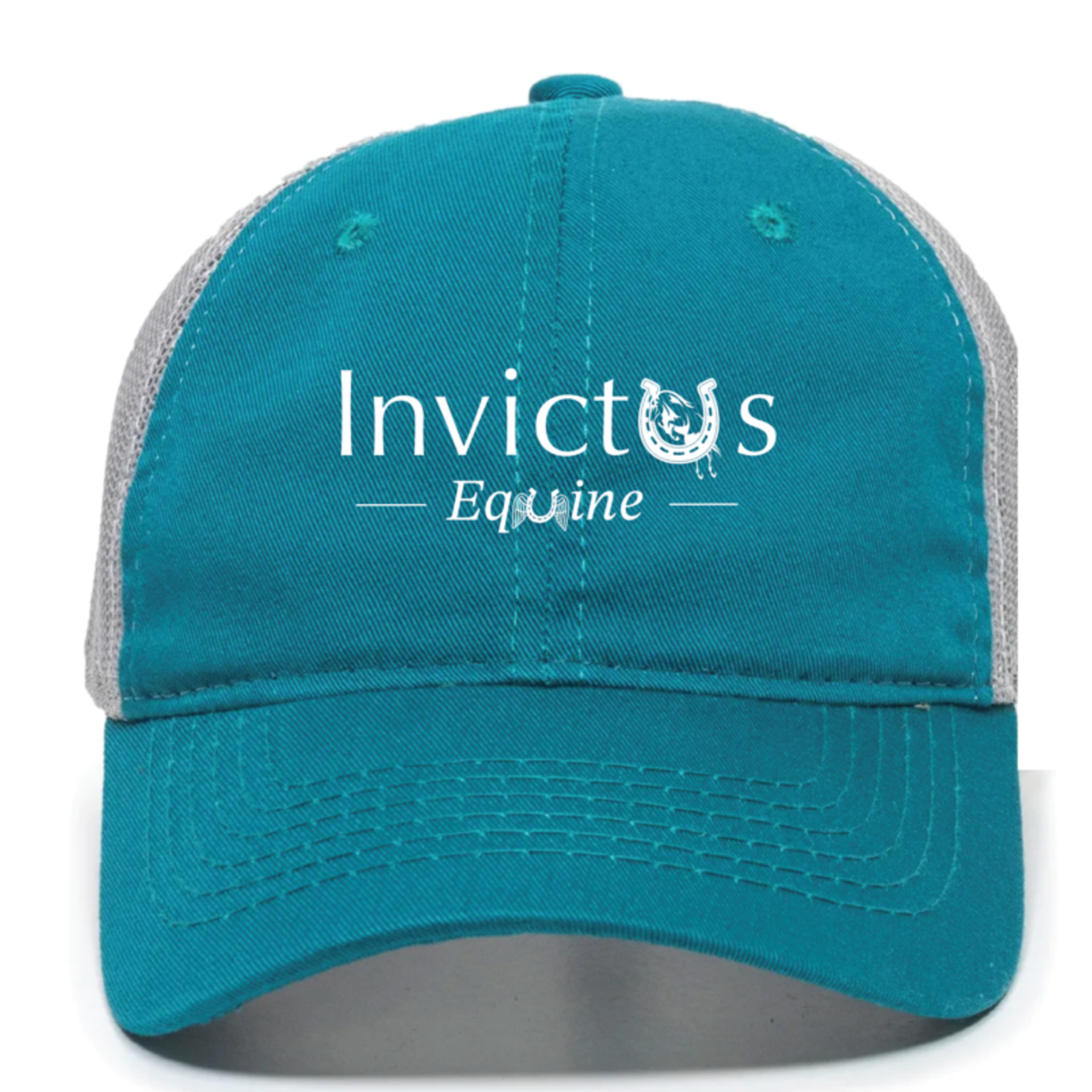Aqua Embroidered Cap