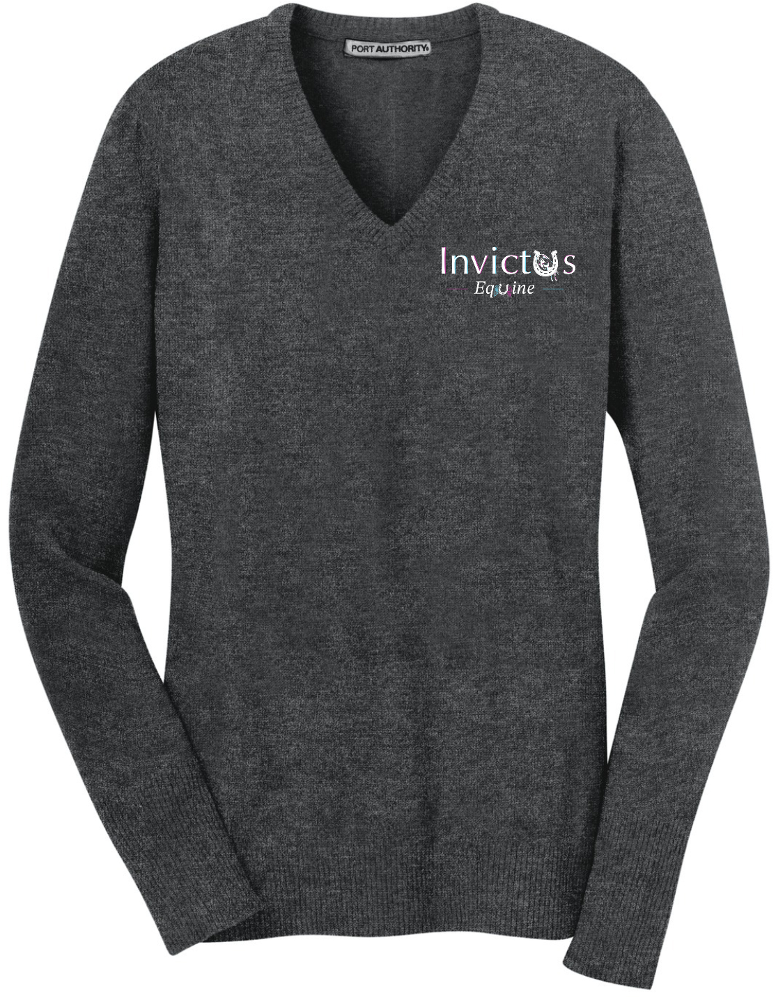 Embroidered Invictus V-Neck Sweater