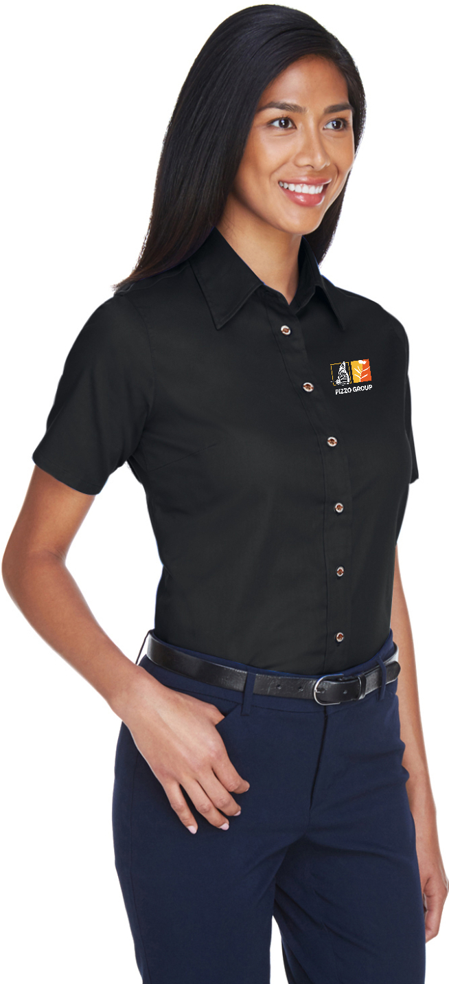 Pizzo Group Ladies Short Sleeve Button Down
