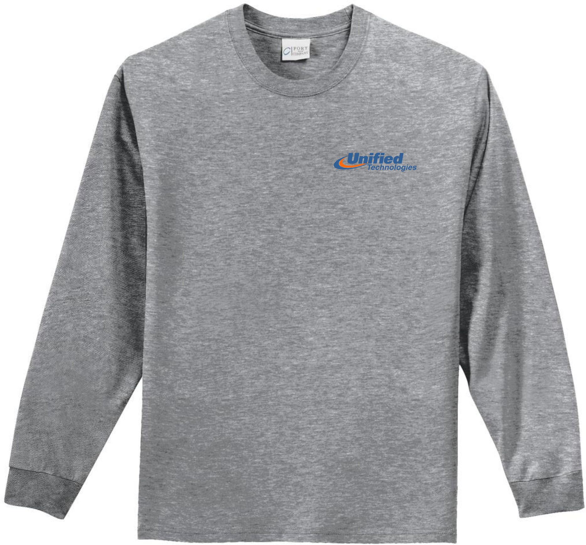 Port & Company® Long Sleeve Essential Tee - PC61LS (Blue Logo)