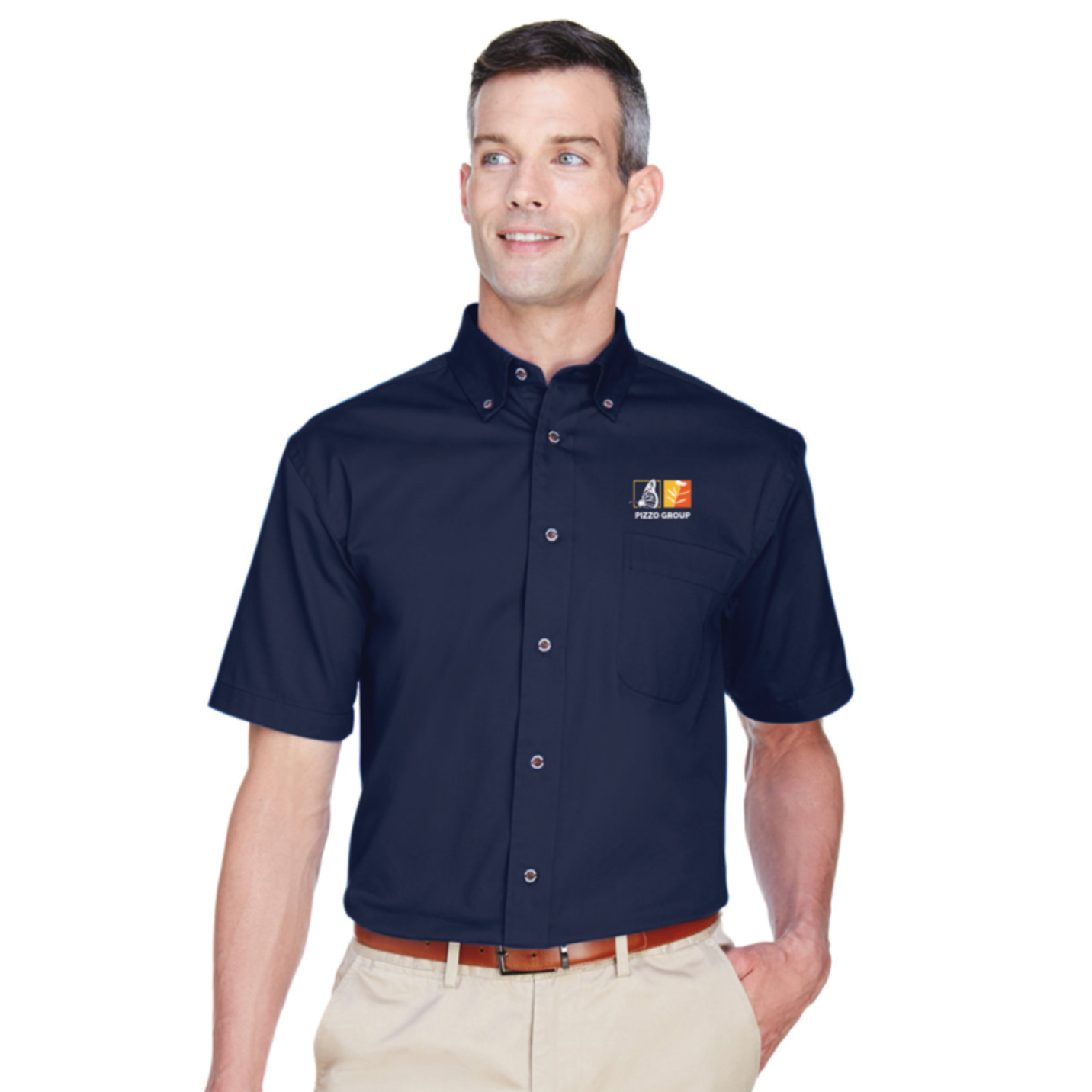 Pizzo Group Navy Button Down