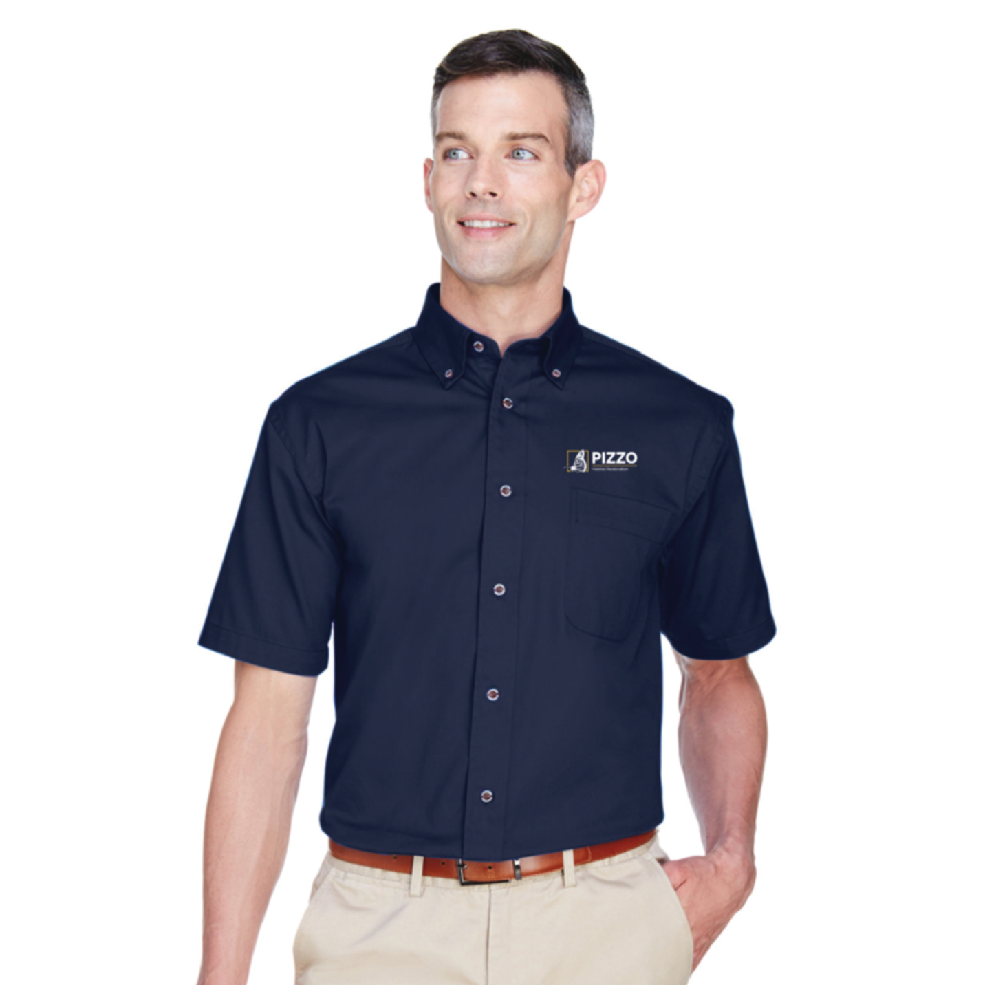 Pizzo & Associate Navy Button Down