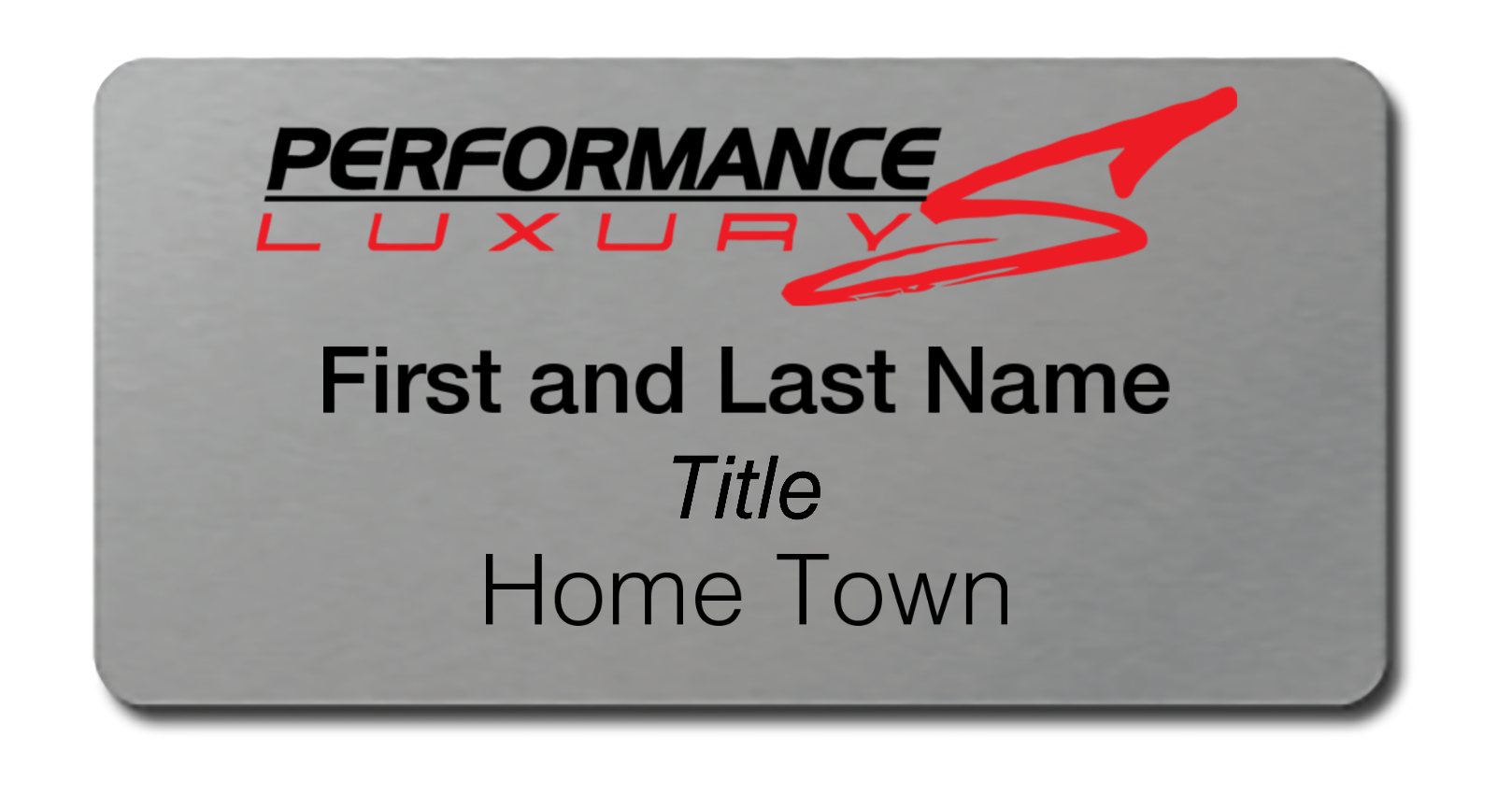 Performance Luxury – Name Tag