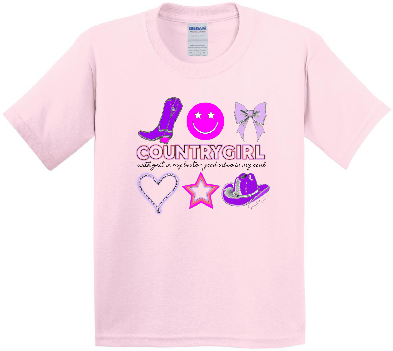 country girl 2 lines pink 