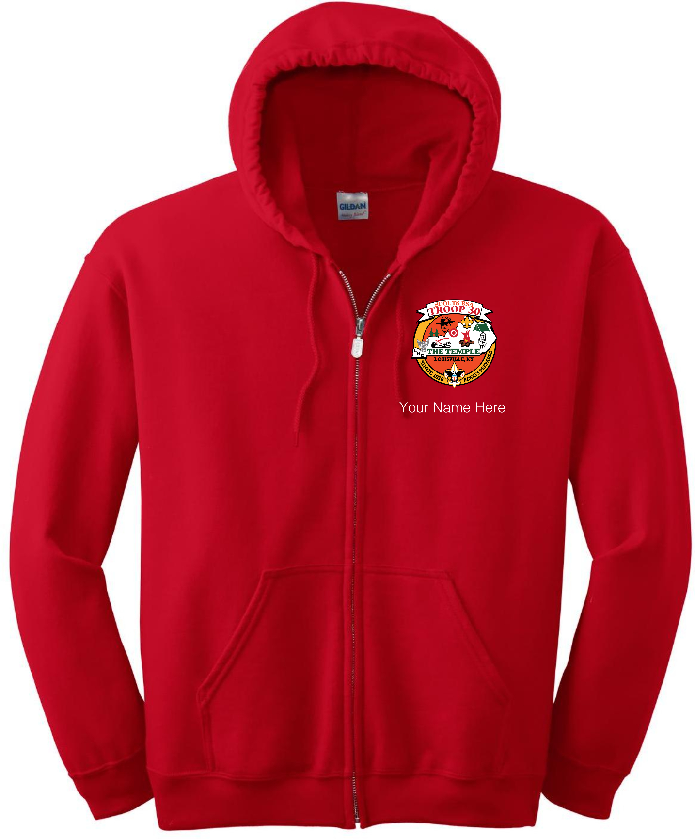 Gildan® - Heavy Blend™ Full-Zip Hooded Sweatshirt – 18600 (Boys/Name)