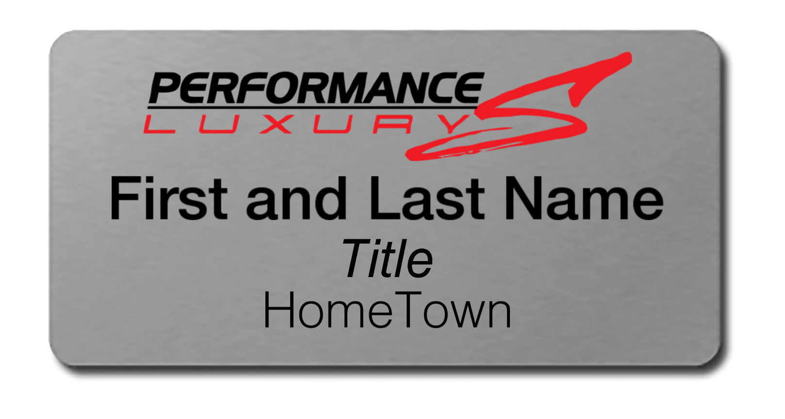 Performance Luxury – Name Tag