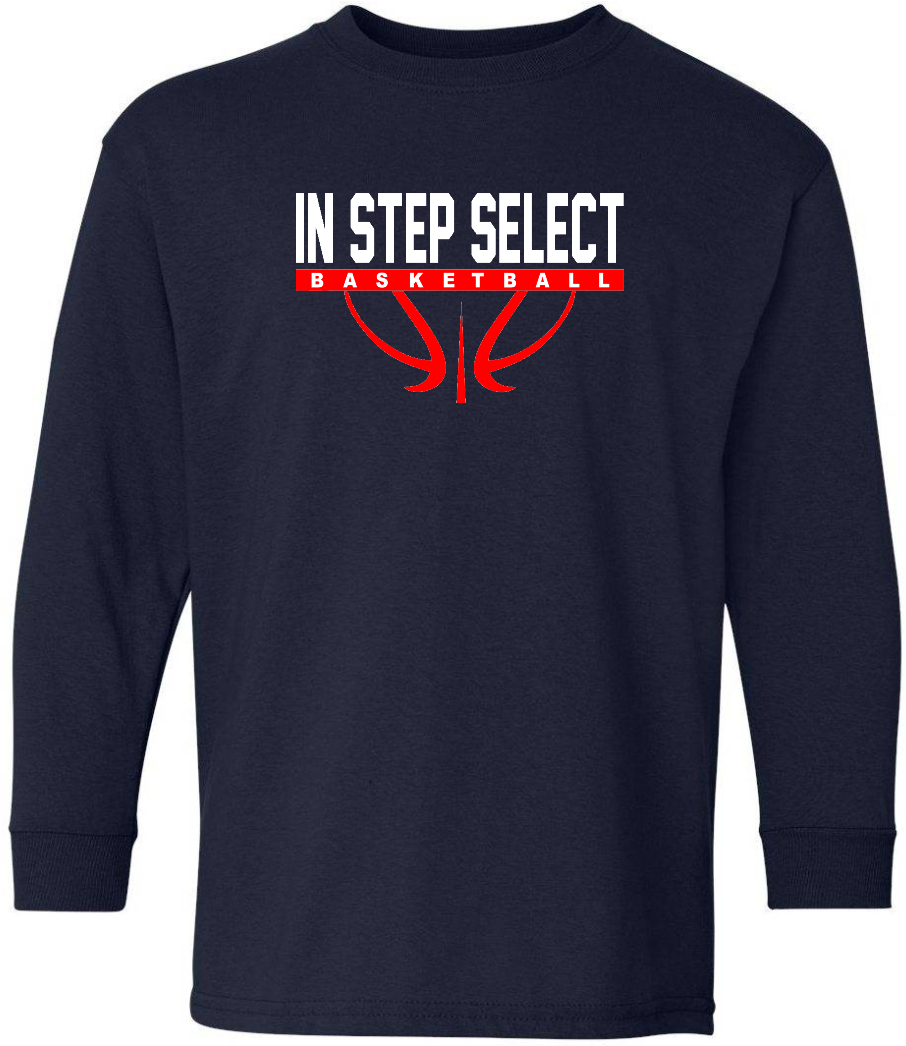 IN STEP Full logo YOUTH LS Tee