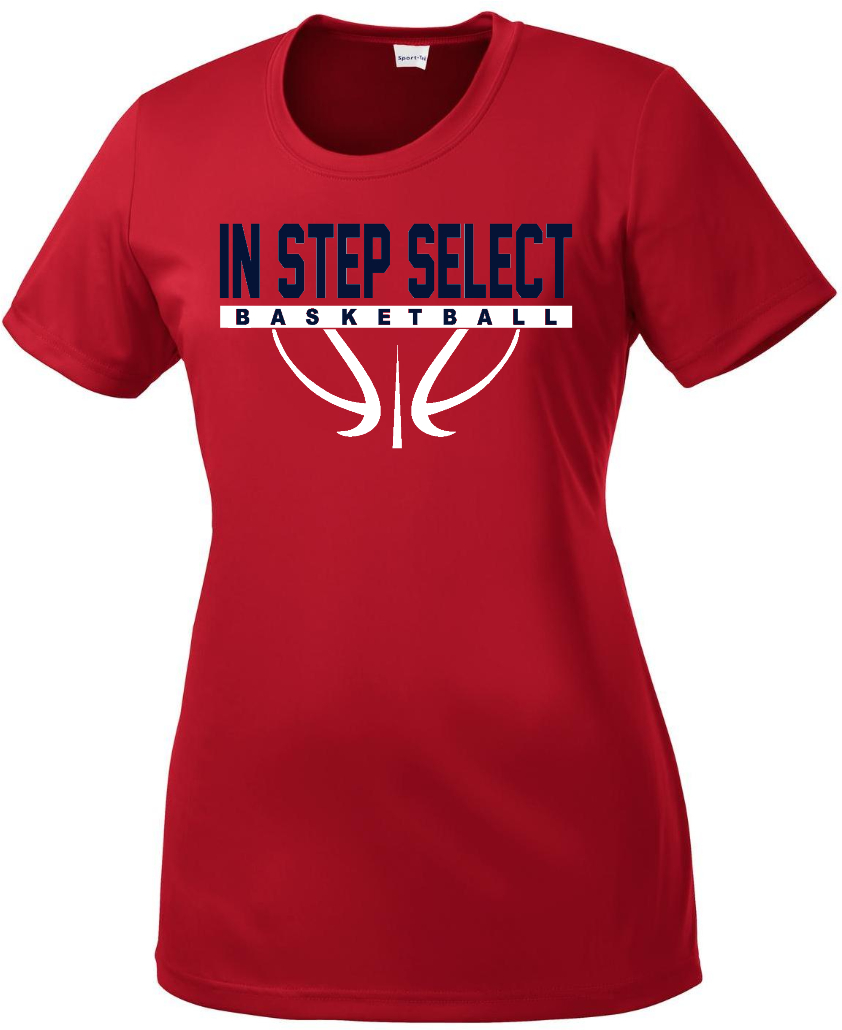 IN STEP Full logo LADIES 100% POLY Tee