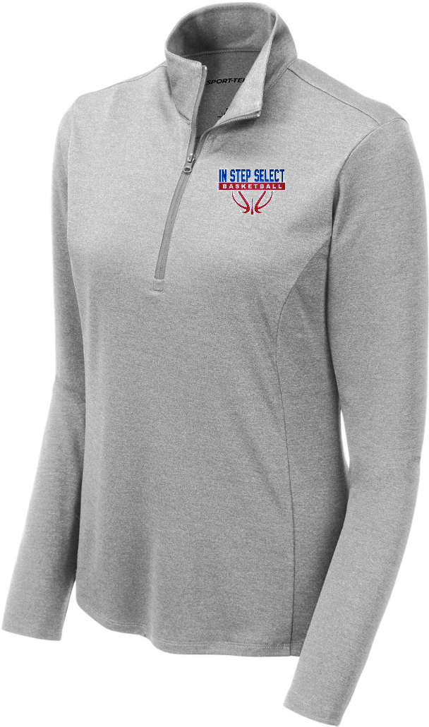 IN STEP EMB LADIES Perf  1/4 zip