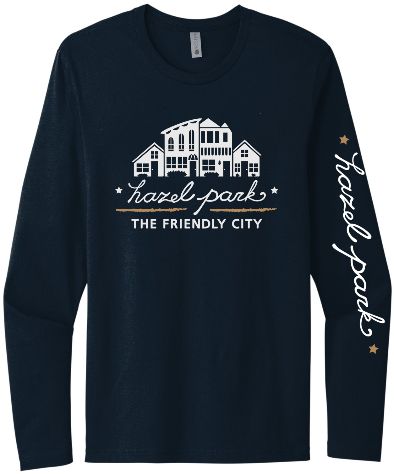 Hazel Park Long Sleeve shirt with Sleeve Print