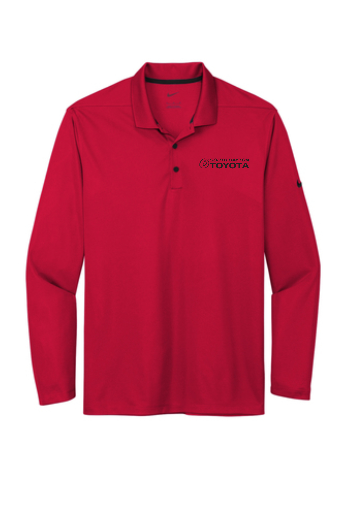 South Dayton Toyota – NKDC2104 Nike Dri-FIT Micro Pique 2.0 Long Sleeve Polo (All Black Logo)