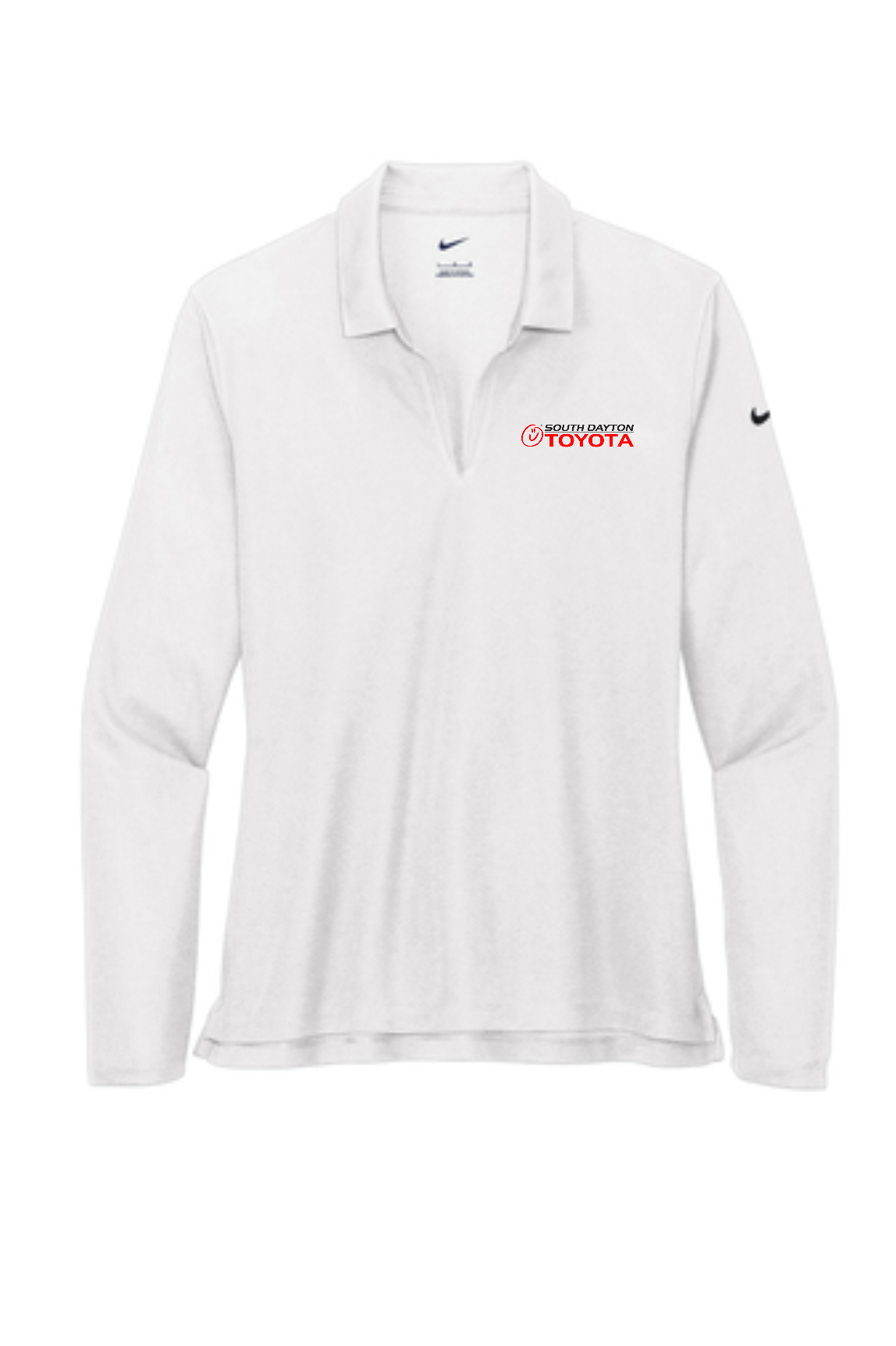South Dayton Toyota – NKDC2105 Nike Ladies Dri-FIT Micro Pique 2.0 Long Sleeve Polo (Black Logo)