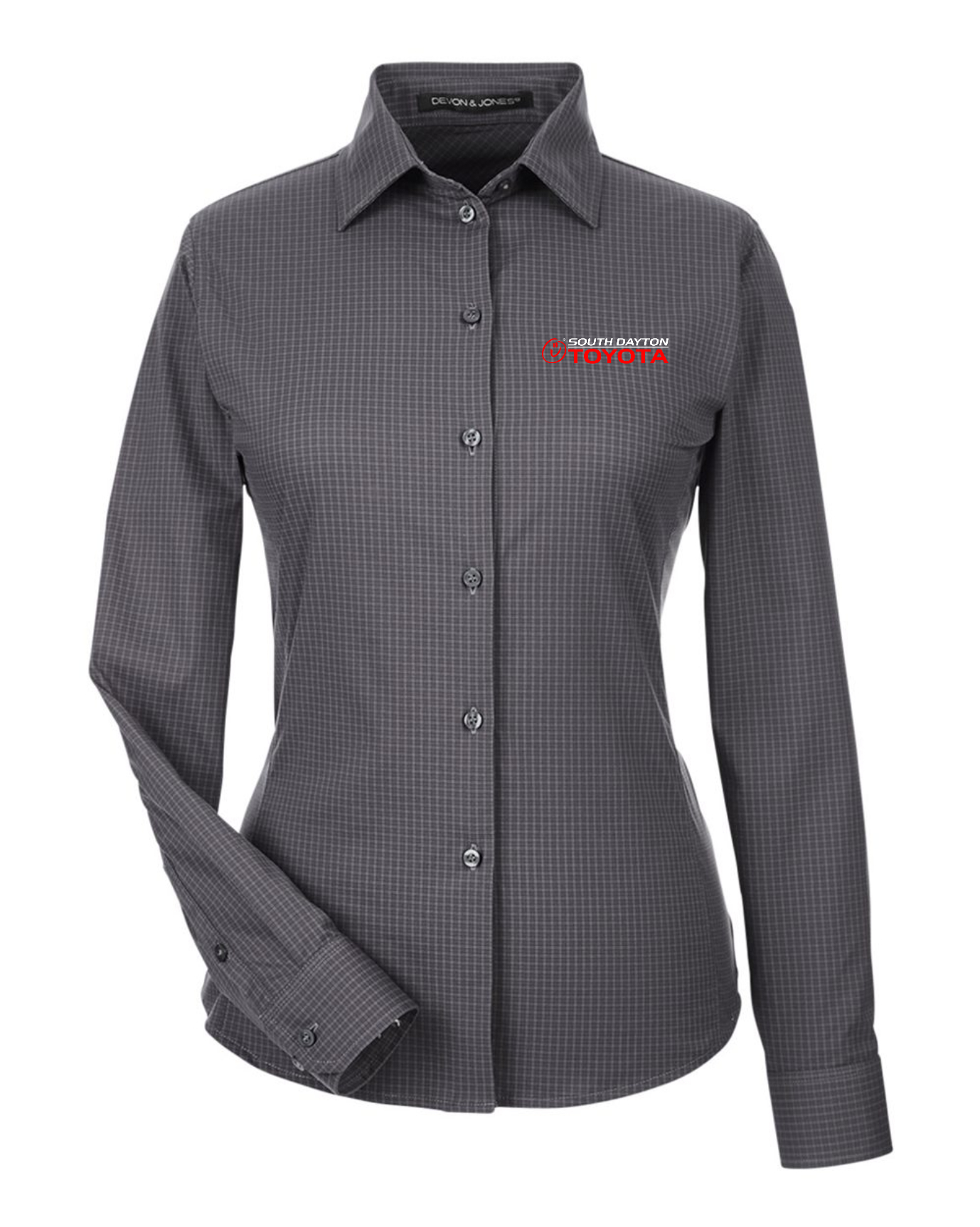 South Dayton Toyota - Devon & Jones Women's CrownLux Performance® Tonal Mini Check Woven Dress Shirt - DG535W