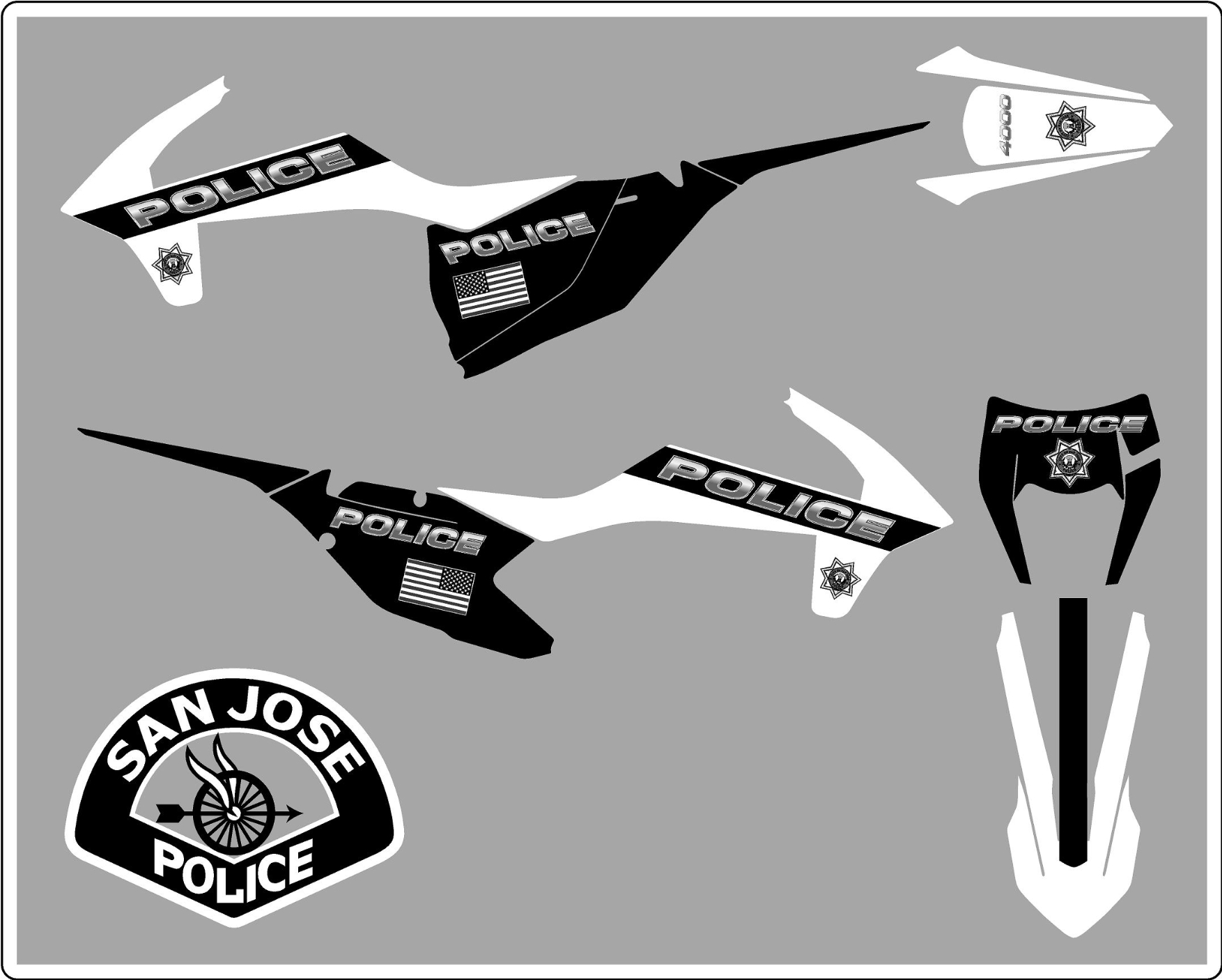 POLICE KTM MOTORCYLCE KIT