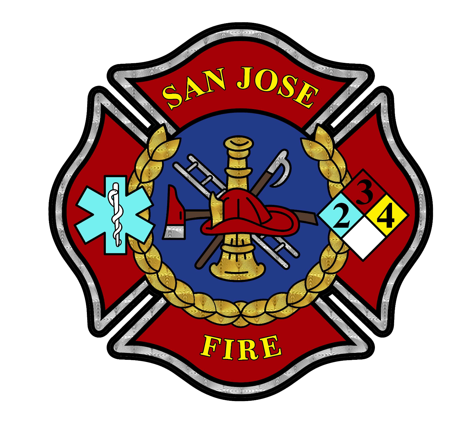 SIGN GOLD MALTESE CROSS 8"