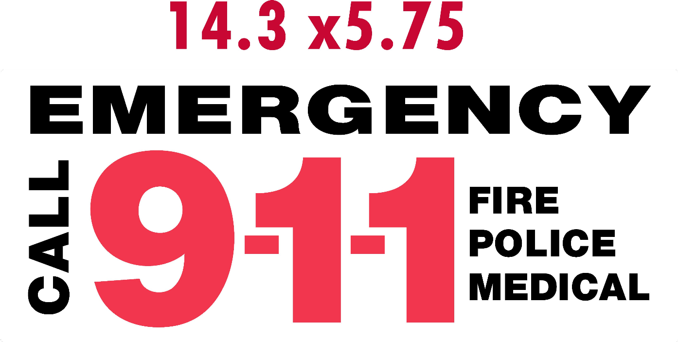 911 14.5" DECAL