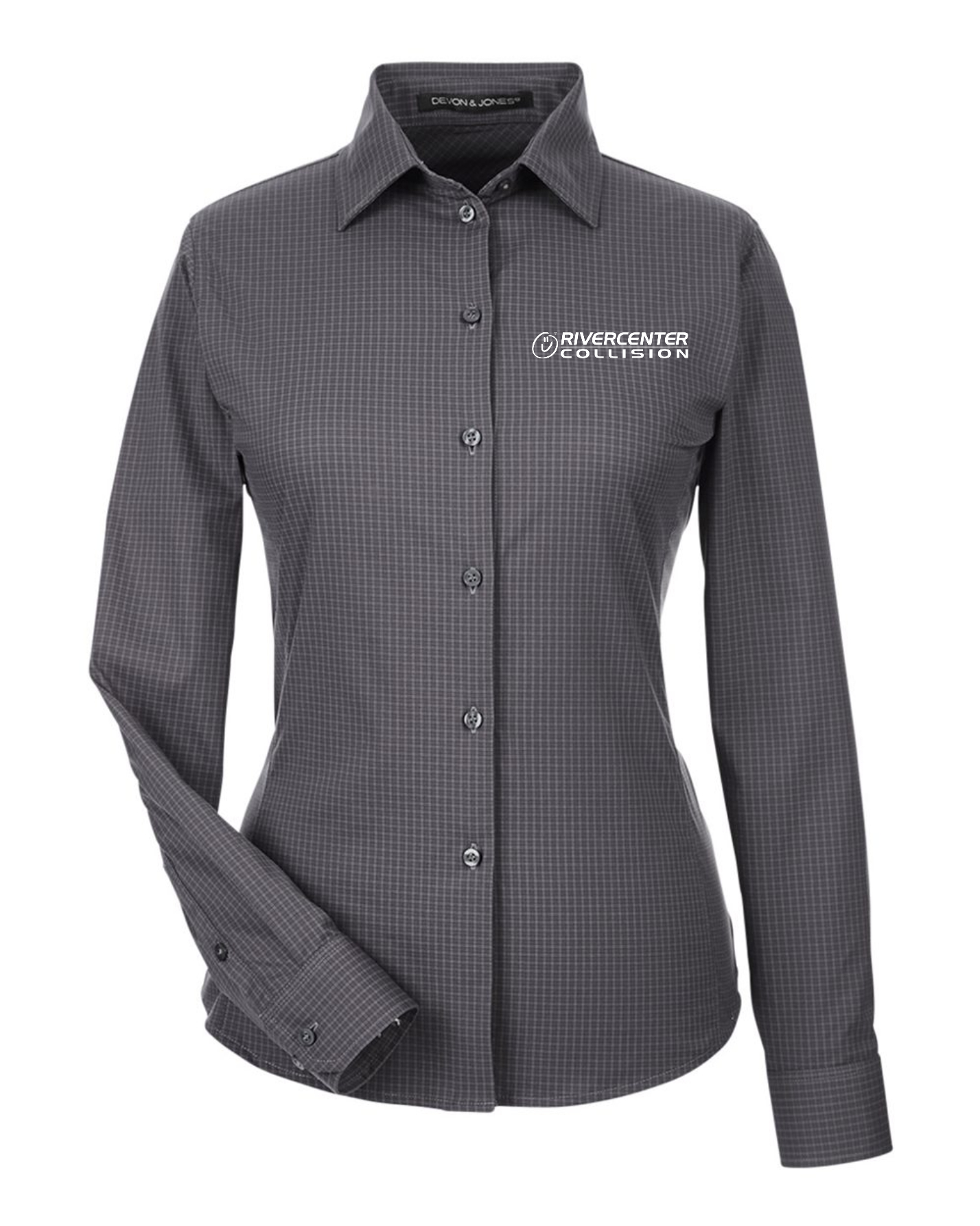 RiverCenter Collision - Devon & Jones Women's CrownLux Performance® Tonal Mini Check Woven Dress Shirt - DG535W