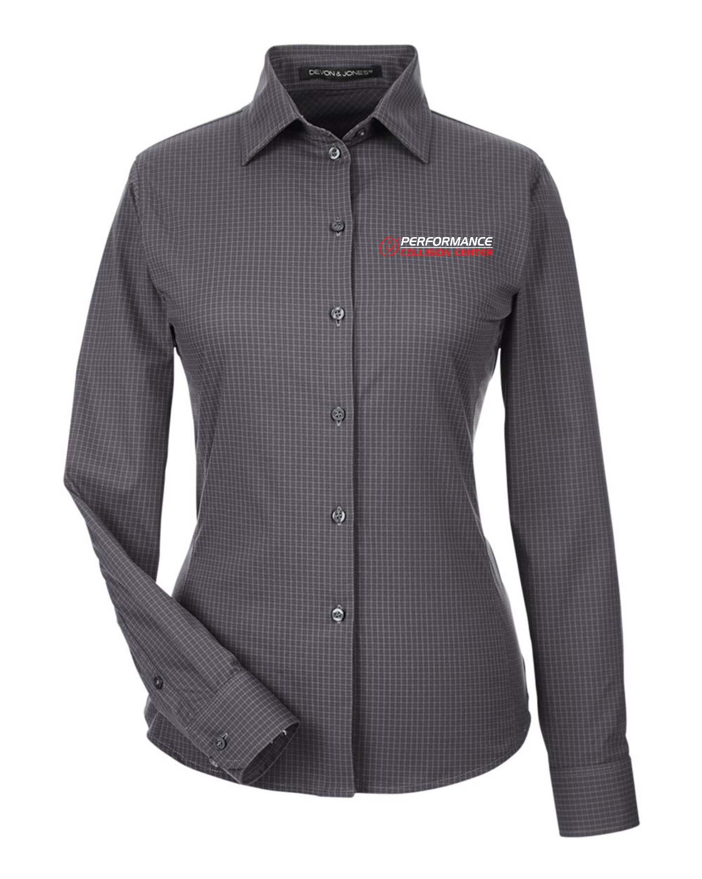 Performance Collision Center - Devon & Jones Women's CrownLux Performance® Tonal Mini Check Woven Dress Shirt - DG535W