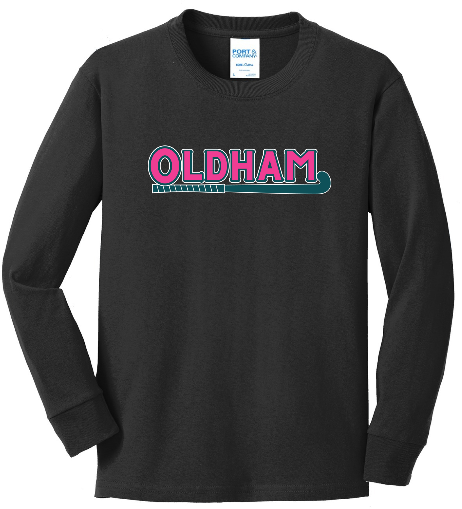 Port & Co™ Youth Long Sleeve Core Cotton Tee - PC54YLS (Youth - OH W Outline)