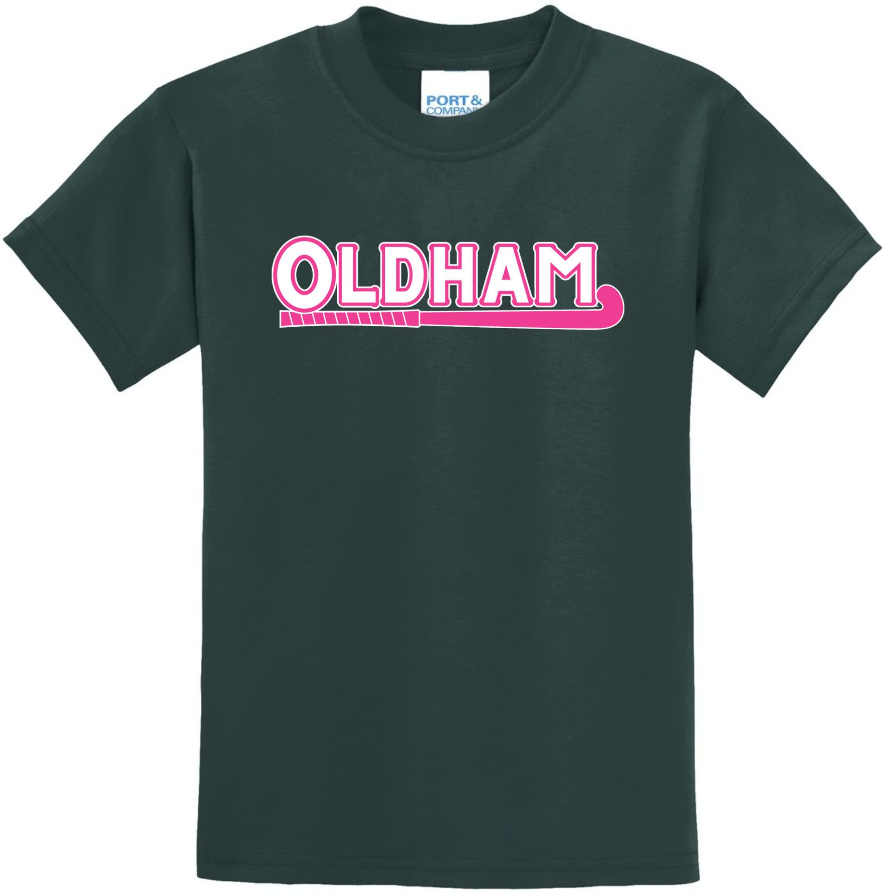 Port & Co™ Youth Core Blend Tee - PC55Y (Youth - Pink W Outline)