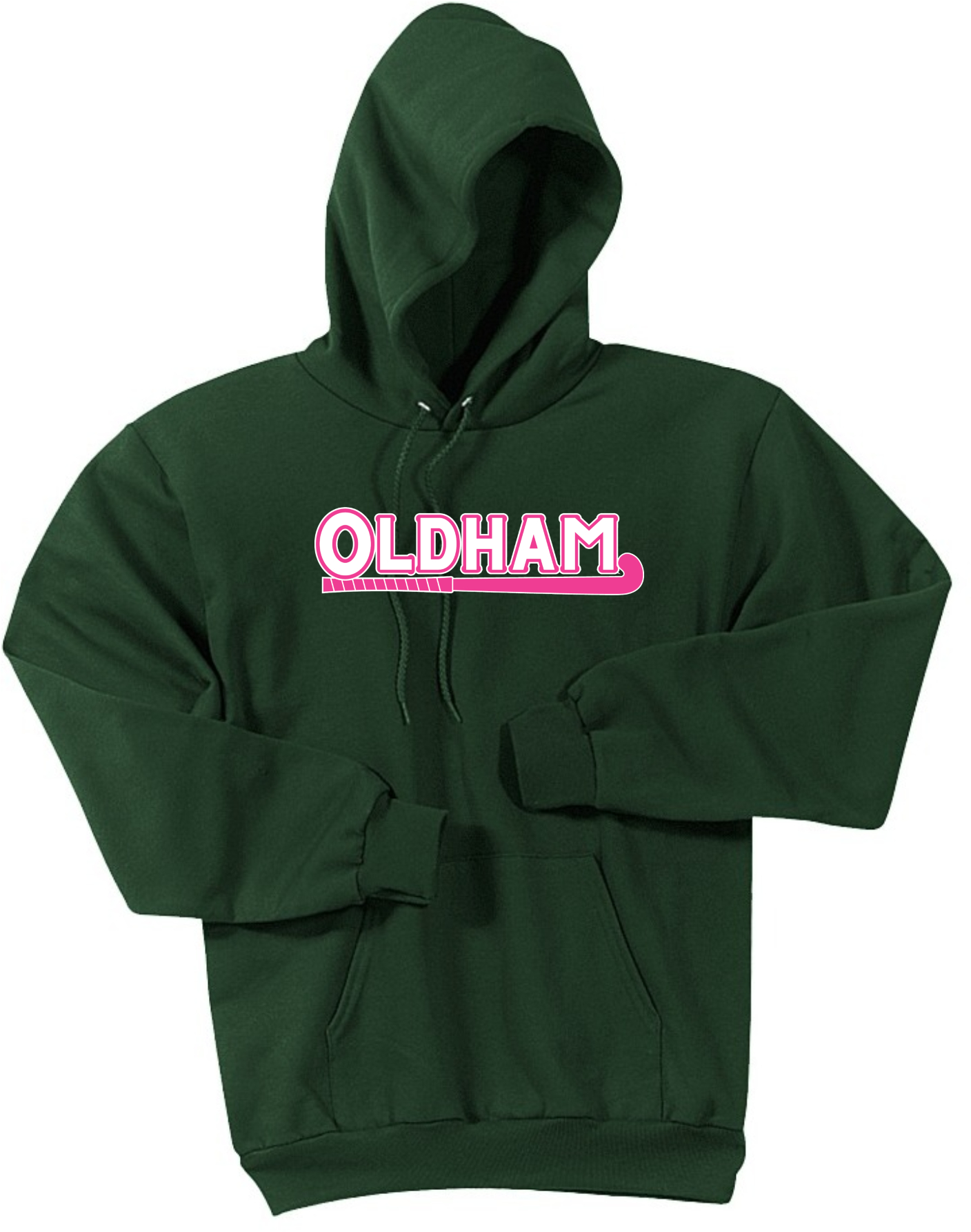 Port & Company® Core Fleece Pullover Hooded Sweatshirt - PC78H (Adult - Pink W Outline)