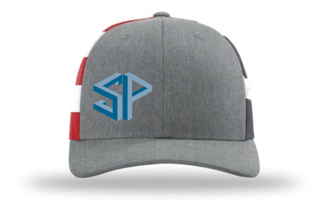 112PM – Richardson Trucker – Stars and Stripes Mesh Back