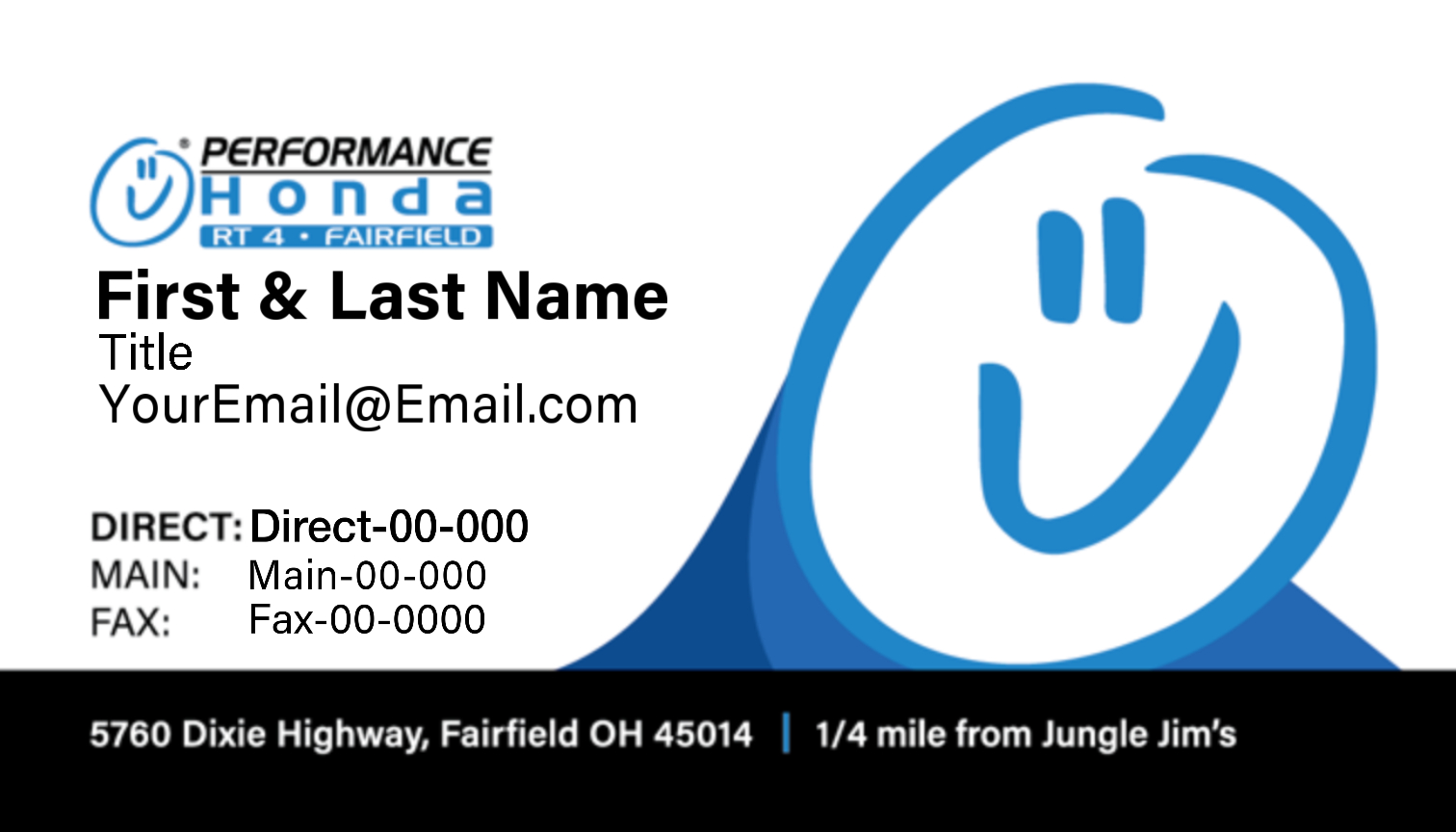Performance Honda – Business Cards
