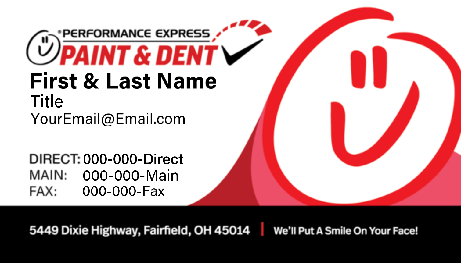 Performance Paint & Dent – Business Cards