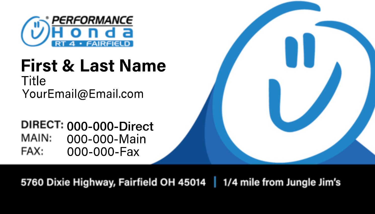 Performance Honda – Business Cards