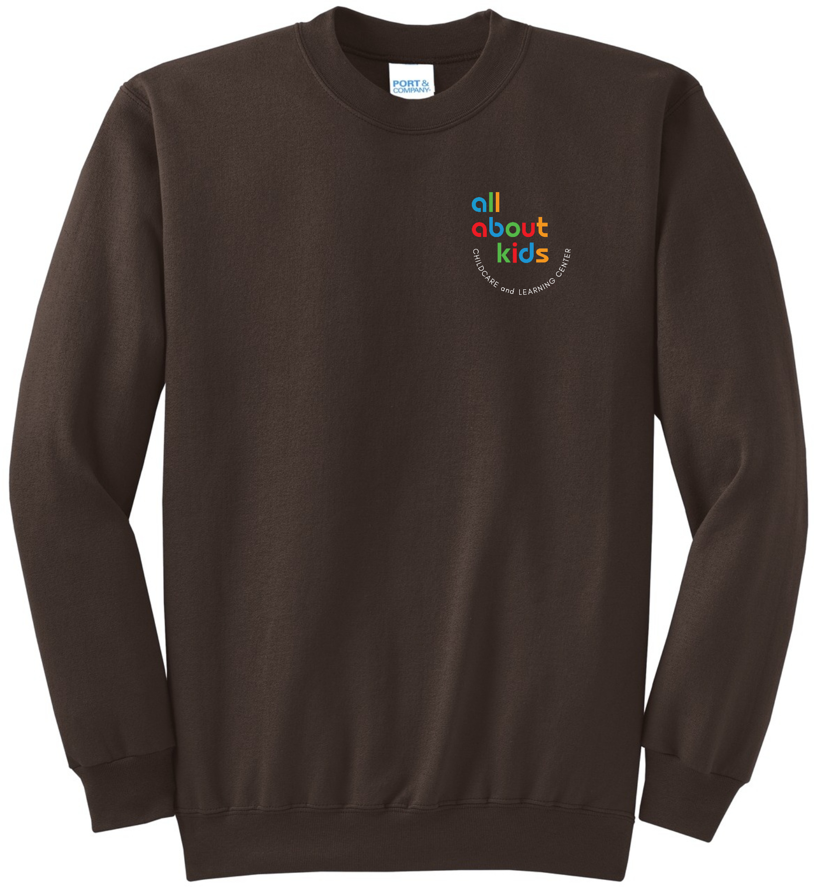 Port & Company® Core Fleece Crewneck Sweatshirt – PC78 (White Logo Left Chest)