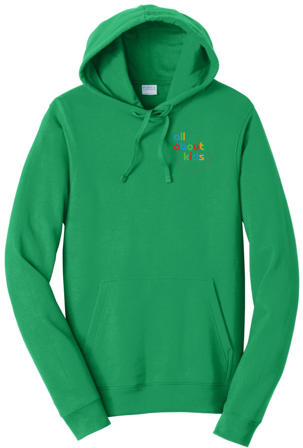 Port & Company® Fan Favorite™ Fleece Pullover Hooded Sweatshirt – PC850H (Grey Left Chest Logo)