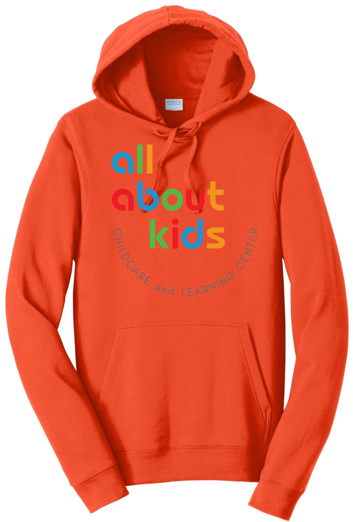 Port & Company® Fan Favorite™ Fleece Pullover Hooded Sweatshirt – PC850H (Grey Full Front Logo)