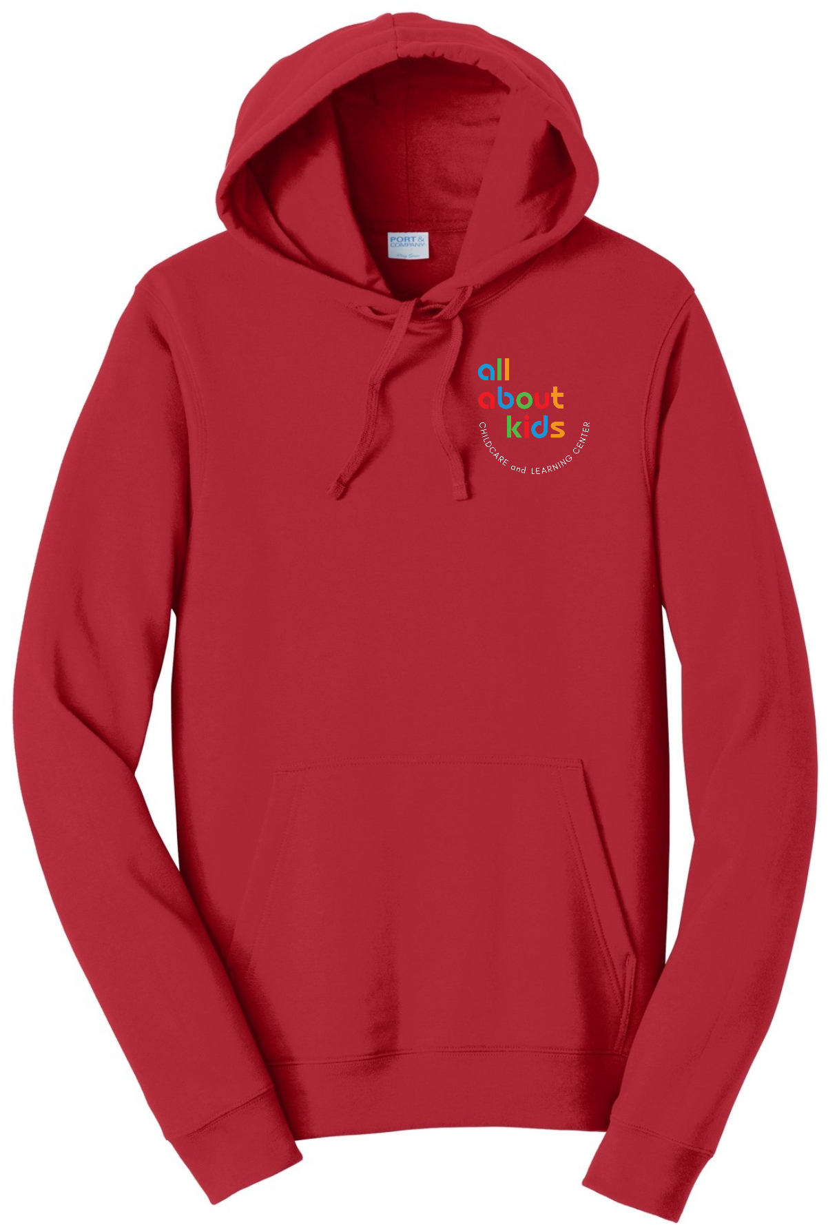 Port & Company® Fan Favorite™ Fleece Pullover Hooded Sweatshirt – PC850H (White Logo Left Chest)