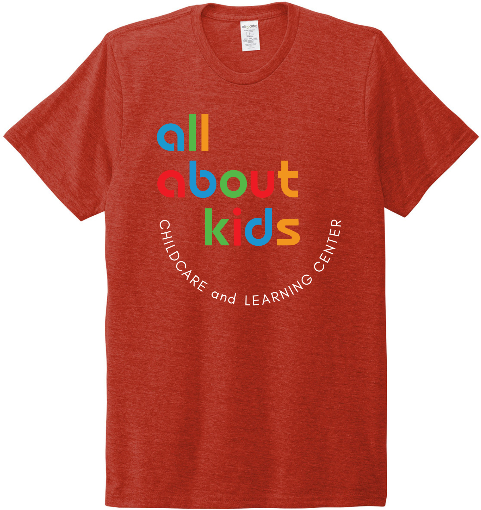 Allmade® Unisex Tri-Blend Tee – AL2004 (White Full Front Logo)